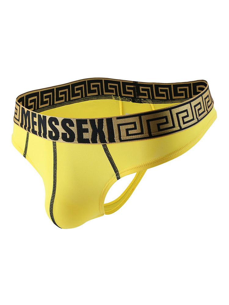 3 Pack Men's Sexy Thong Soft Breathable T-Back Briefs Seamless Briefs | dmunderwear detail image 1