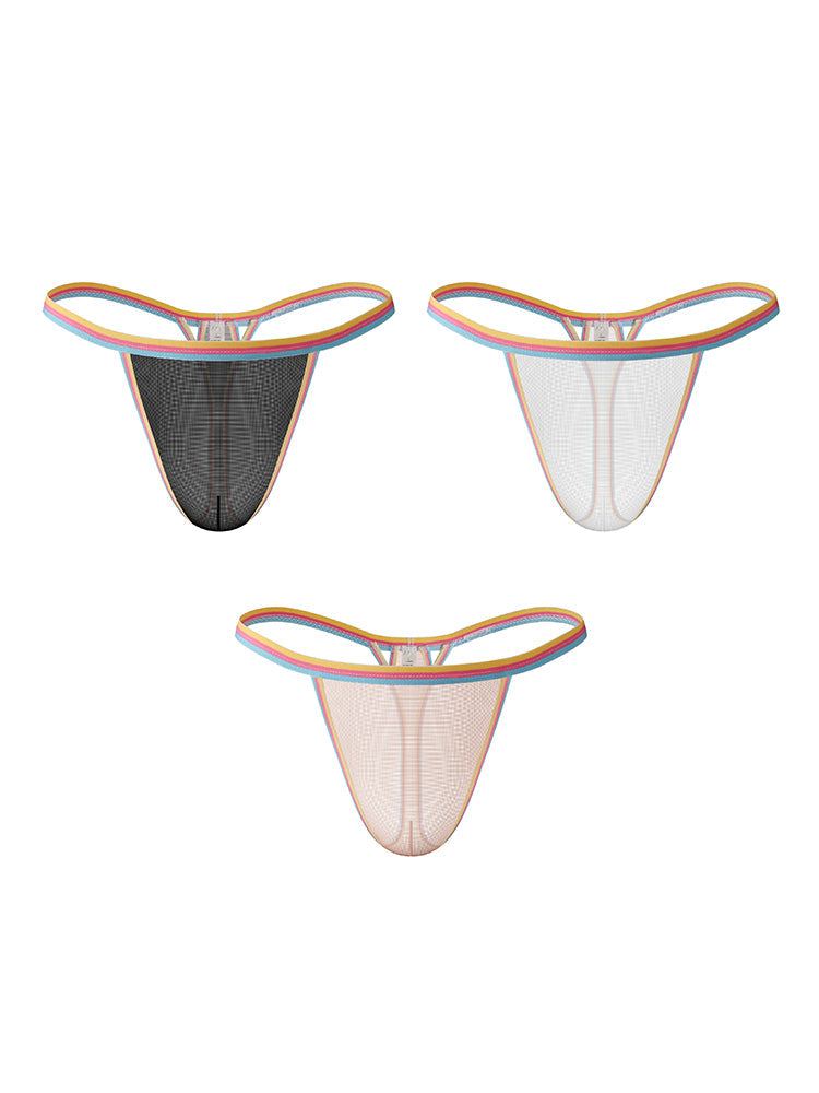 3 Pack Men's Sheer & Sexy Support Pouch Cooling Chafe-Free Strings | dmunderwear variant image