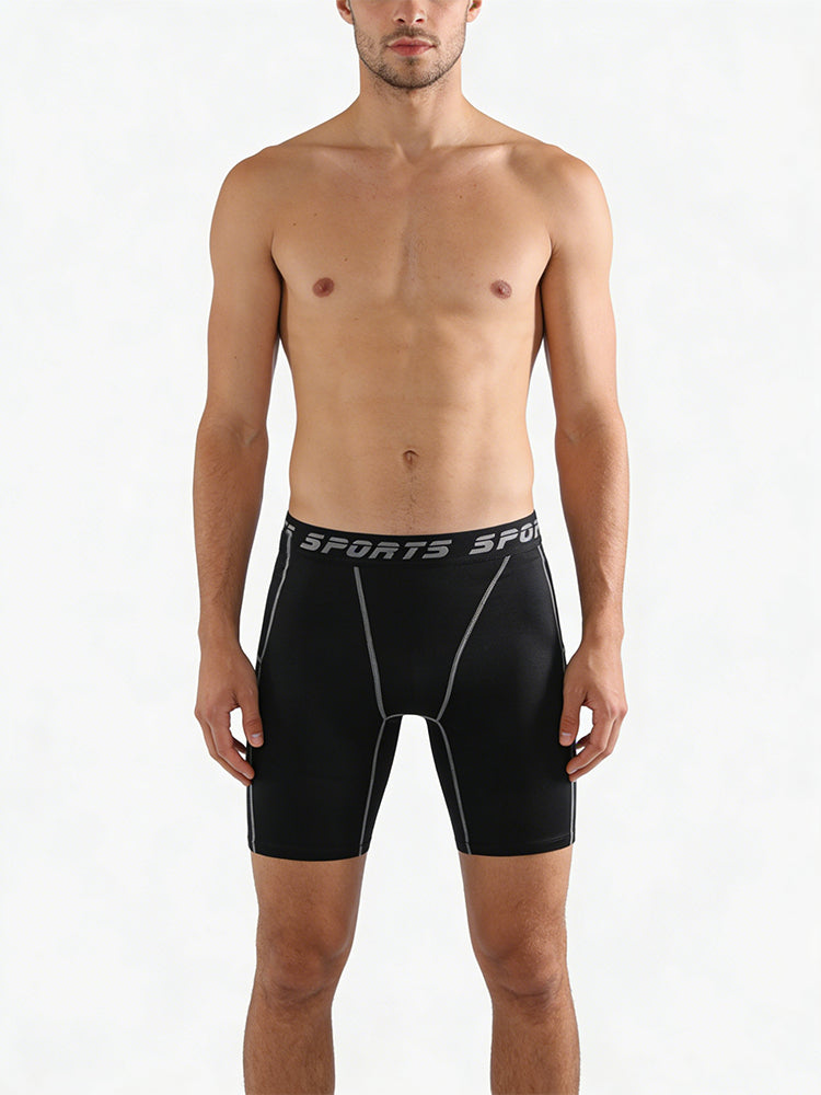 3 Pack Men's Side Pockets & High-Elasticity Compression Activewear Tights | dmunderwear detail image 1