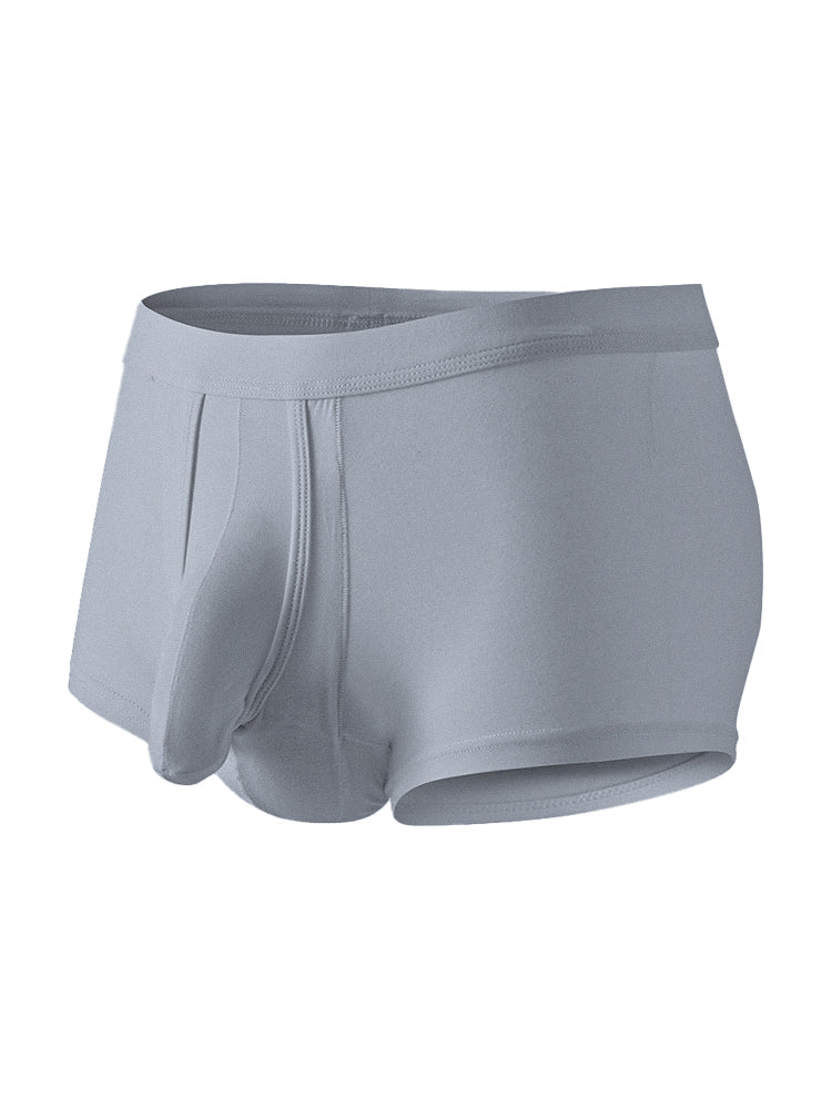 3 Pack Men's Solid Color Breathable Comfy Fabric Loose-Fit Soft Trunks | dmunderwear