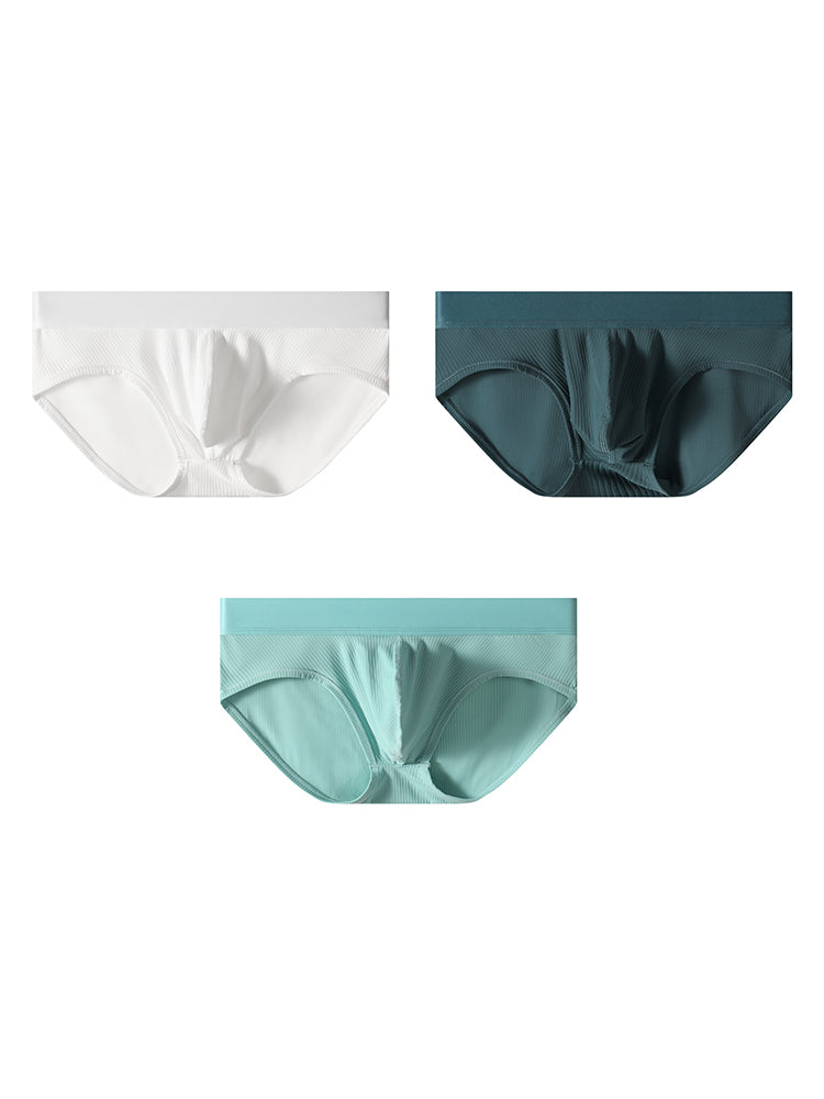 3 Pack Men's Solid Color Large U-Pouch Sporty Cut Odor-Resistant Soft Briefs | dmunderwear detail image 7
