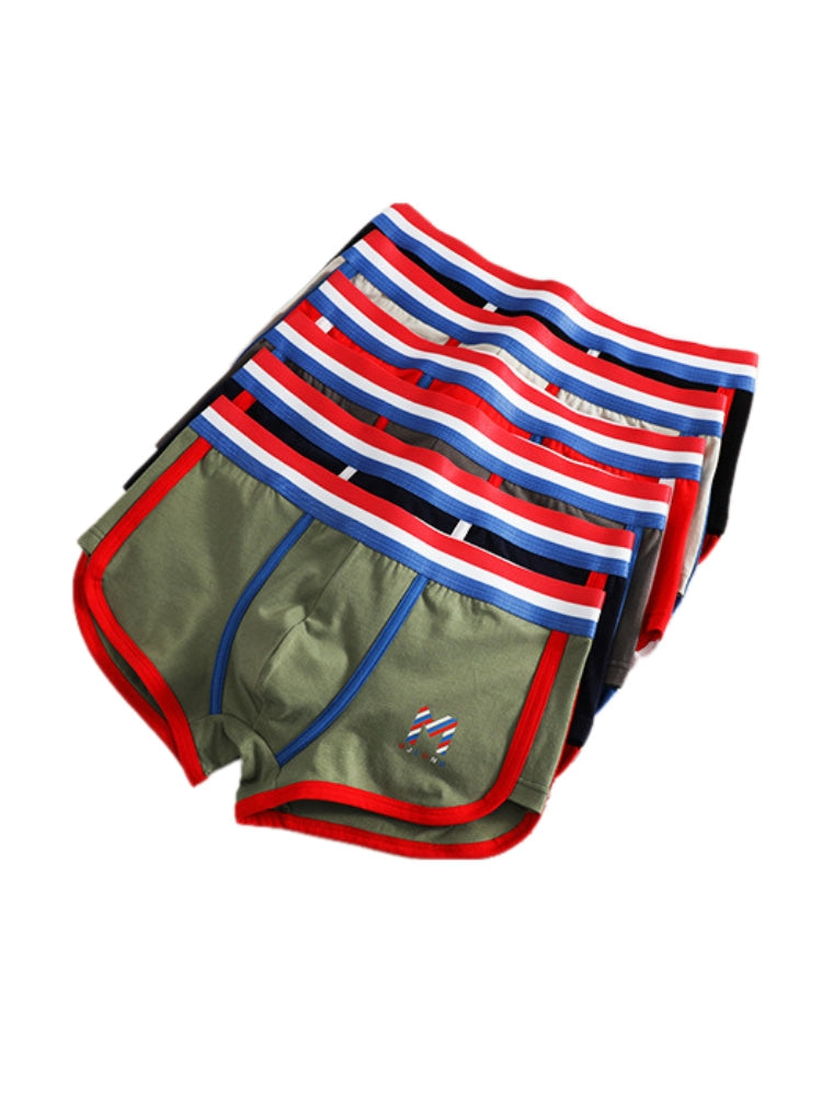 3 Pack Men's Solid Color Mid-Rise Breathable Antibacterial Sporty Cut Trunks | dmunderwear detail image 11