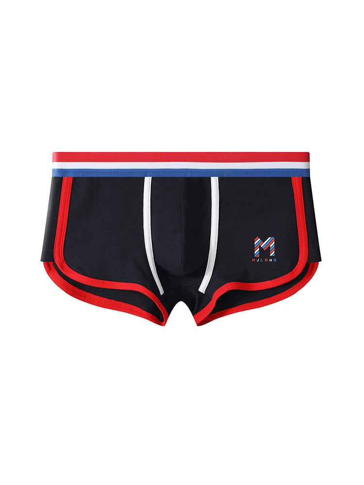 3 Pack Men's Solid Color Mid-Rise Breathable Antibacterial Sporty Cut Trunks | dmunderwear detail image 12