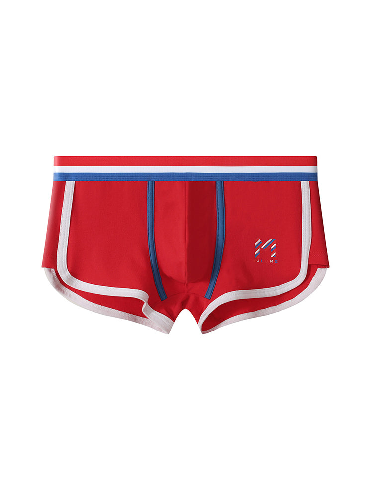3 Pack Men's Solid Color Mid-Rise Breathable Antibacterial Sporty Cut Trunks | dmunderwear detail image 13