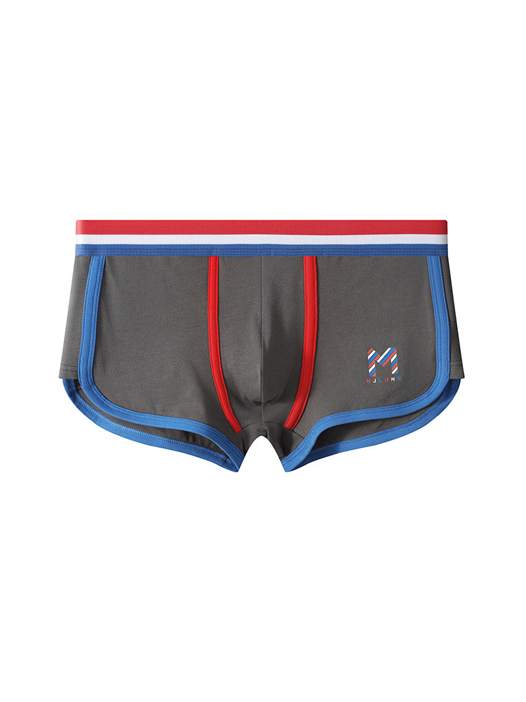 3 Pack Men's Solid Color Mid-Rise Breathable Antibacterial Sporty Cut Trunks | dmunderwear detail image 17