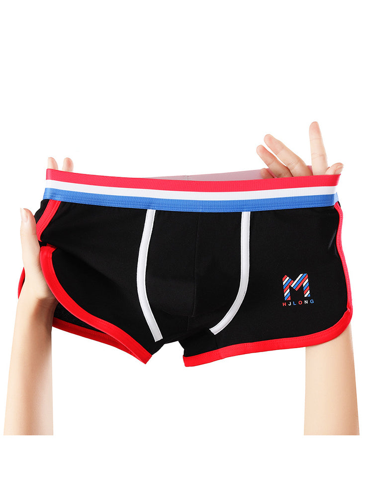 3 Pack Men's Solid Color Mid-Rise Breathable Antibacterial Sporty Cut Trunks | dmunderwear detail image 6