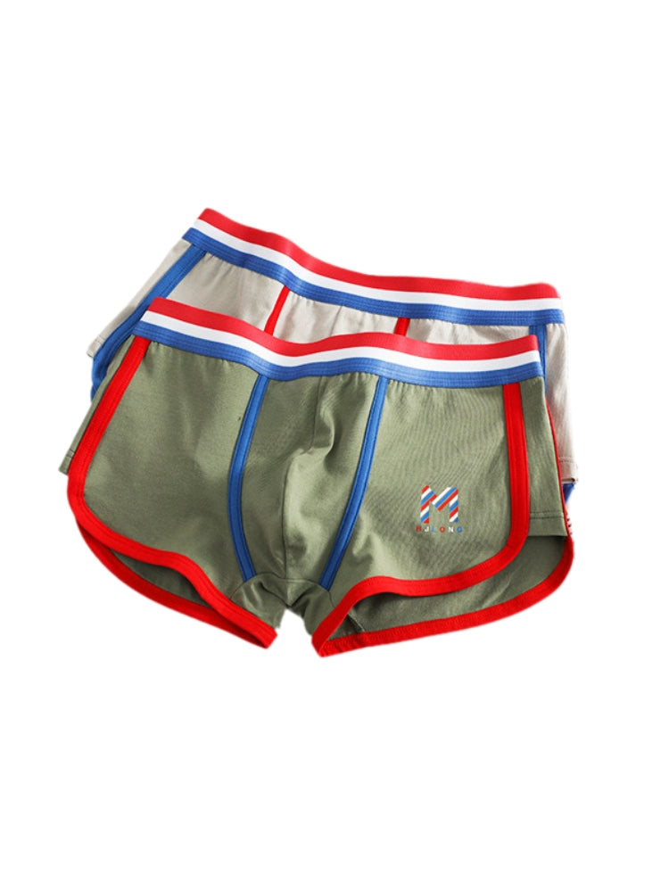 3 Pack Men's Solid Color Mid-Rise Breathable Antibacterial Sporty Cut Trunks | dmunderwear detail image 9