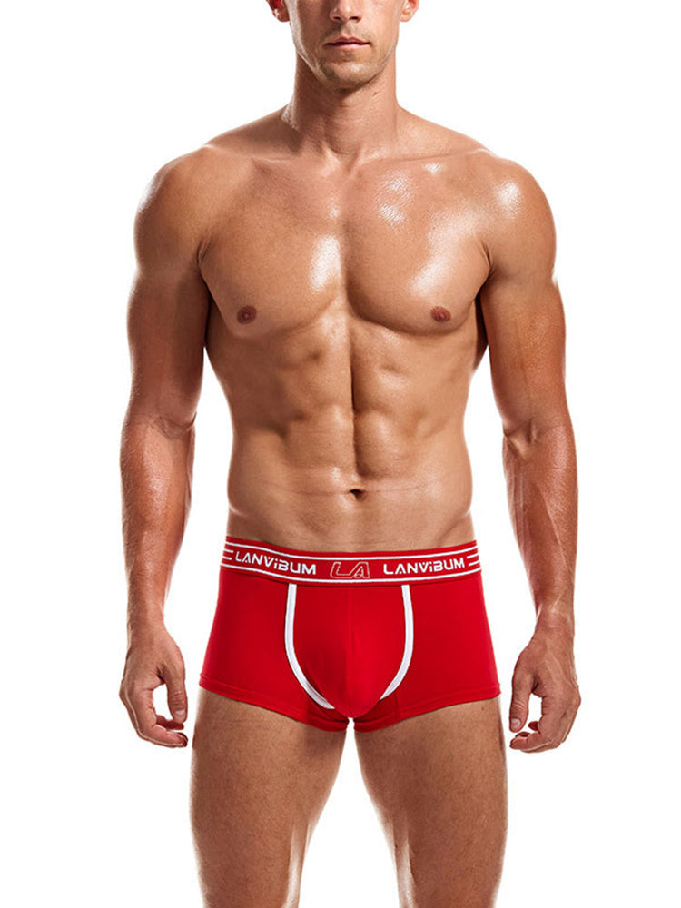 3 Pack Men's Solid Color Odor-Resistant Soft Supportive Pouch Trunks | dmunderwear detail image 13