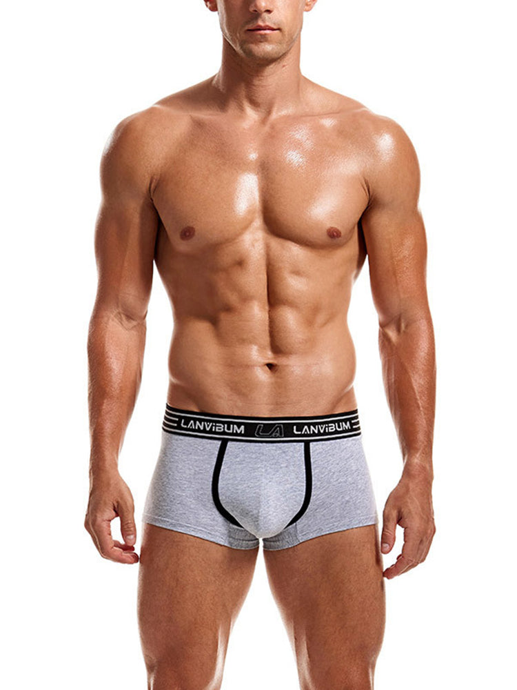 3 Pack Men's Solid Color Odor-Resistant Soft Supportive Pouch Trunks | dmunderwear detail image 5