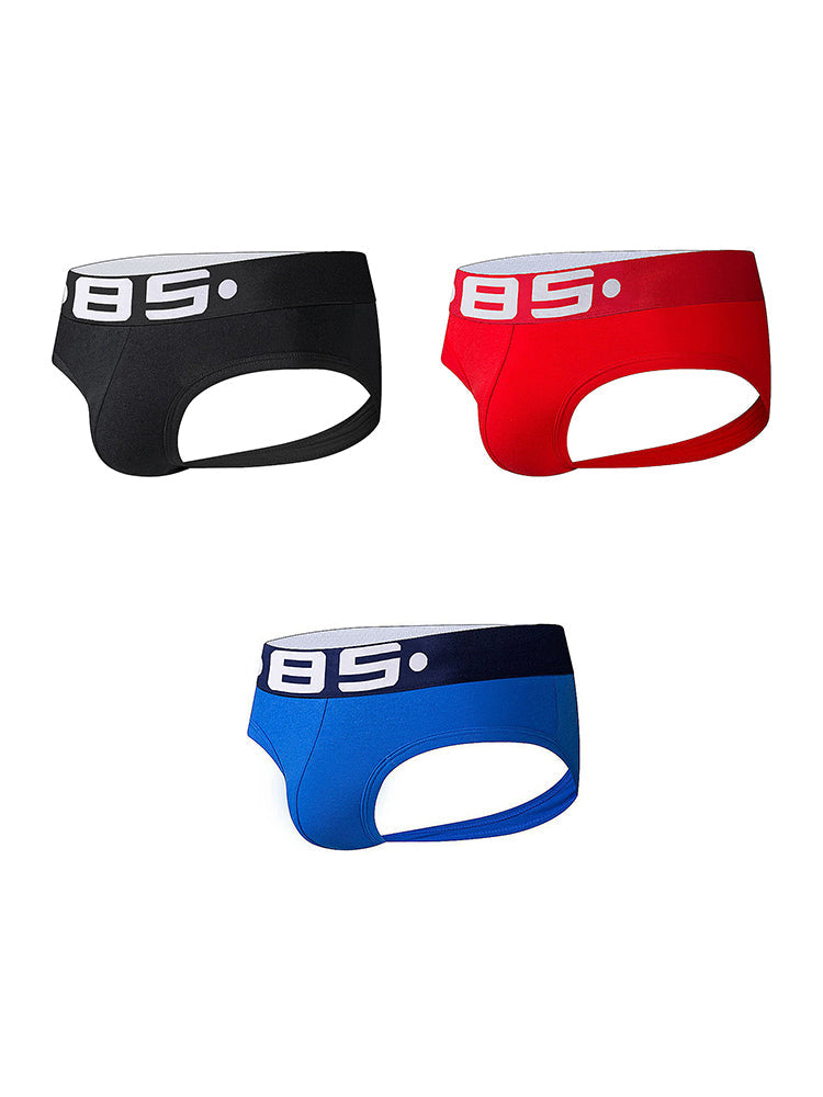 3 Pack Men's Sport Solid Low-Rise Jockstraps | dmunderwear variant image