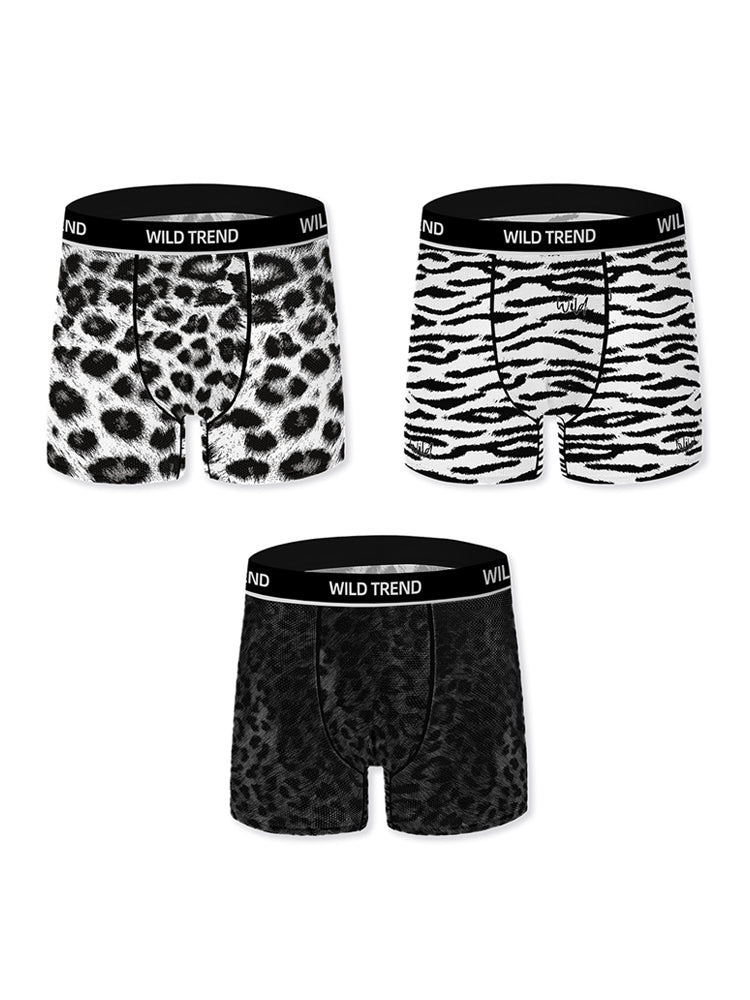 3 Pack Men's Breathable Shaping Boxers Briefs | dmunderwear variant image