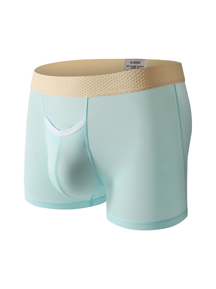 3 Pack Men's Stay-Put Fit Stretch Fabric Seamless Comfort Trunks | dmunderwear detail image 1