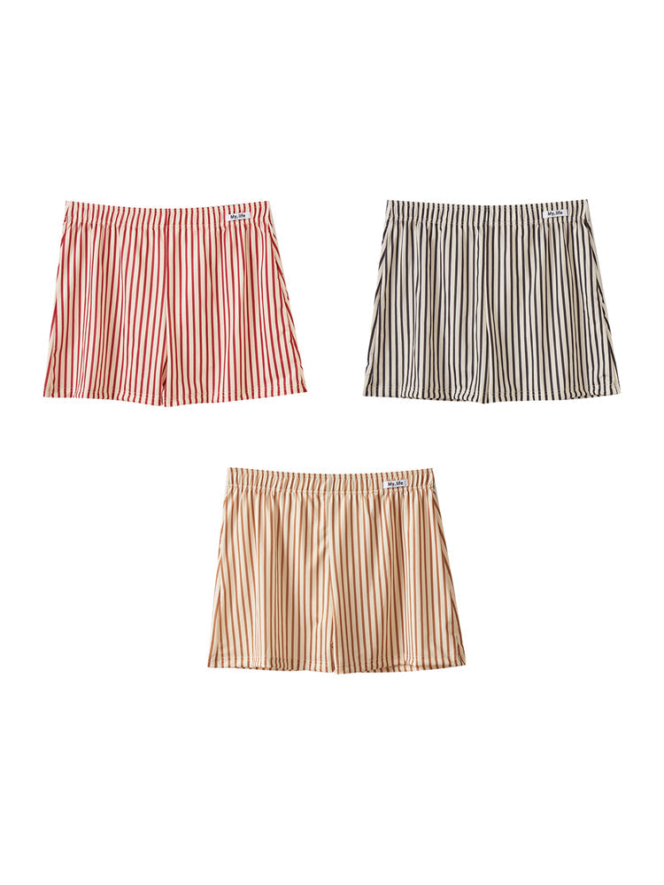 3 Pack Men's Striped Loose-Fit Odor-Control Seamless Comfort Boxer Briefs | dmunderwear variant image