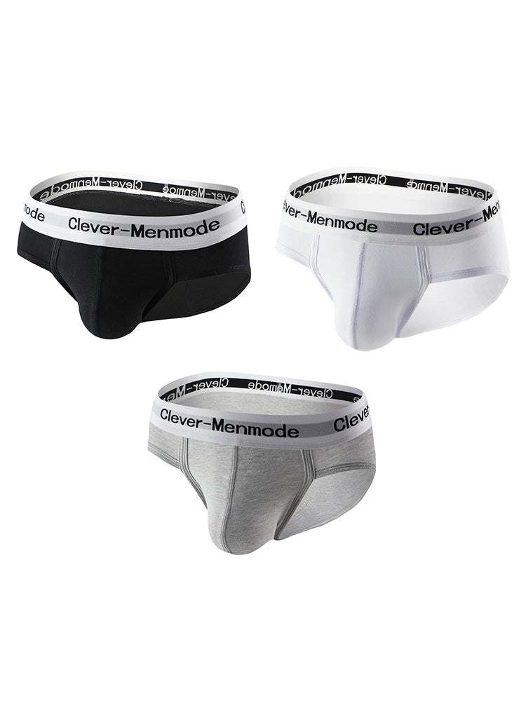 3 Pack Men's Supportive Fit High-Stretch Ultra-Soft Cotton Classic Briefs | dmunderwear variant image