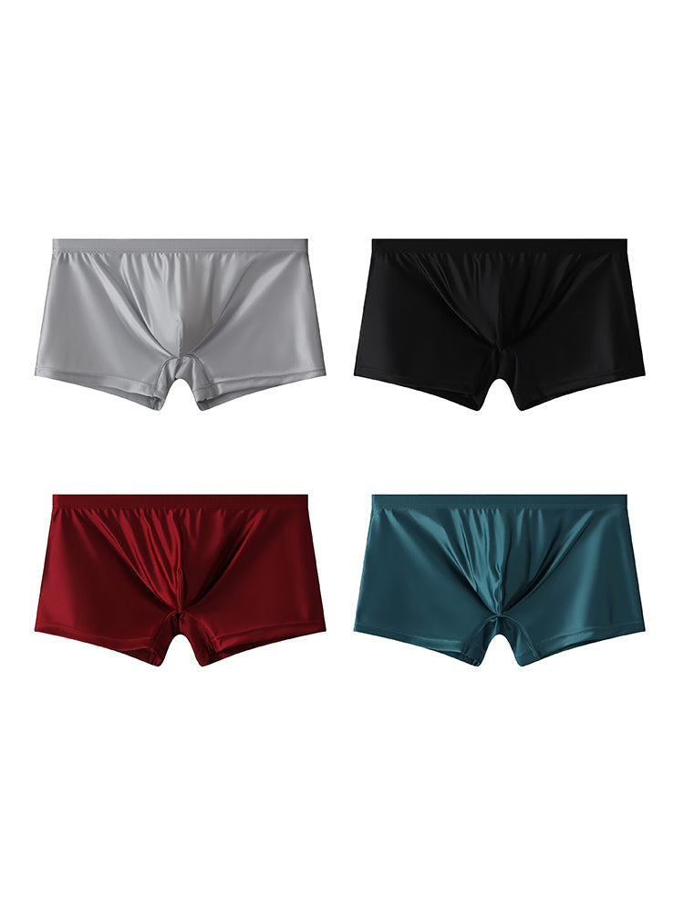 4 Pack Men's Supportive Pouch Cooling Airflow Seamless Comfort Trunks | dmunderwear variant image