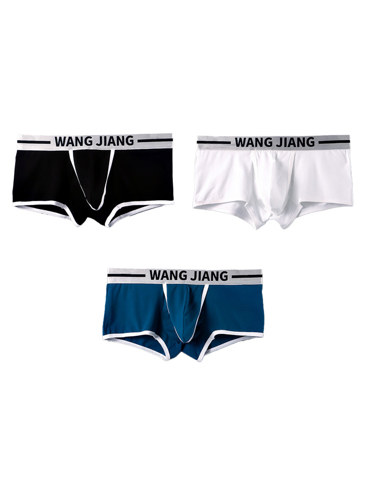 3 Pack Men's Supportive Separated Pouch Quick-Dry Stretch Fit Trunks | dmunderwear detail image 12