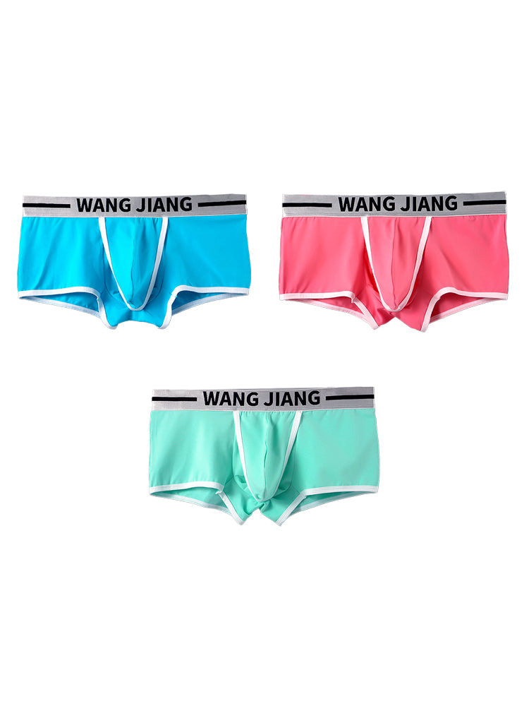 3 Pack Men's Supportive Separated Pouch Quick-Dry Stretch Fit Trunks | dmunderwear detail image 17