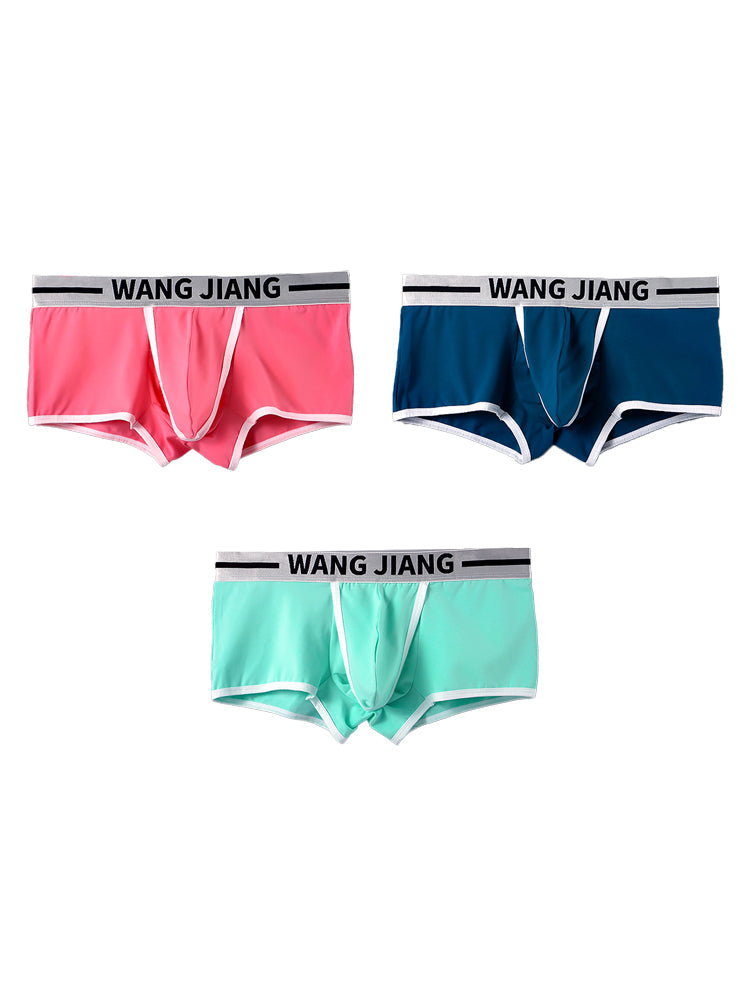 3 Pack Men's Supportive Separated Pouch Quick-Dry Stretch Fit Trunks | dmunderwear detail image 7