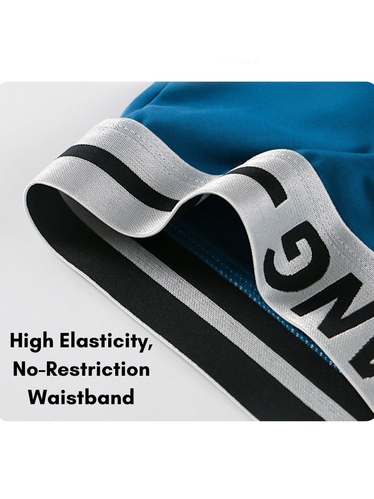 3 Pack Men's Supportive Separated Pouch Quick-Dry Stretch Fit Trunks | dmunderwear detail image 8