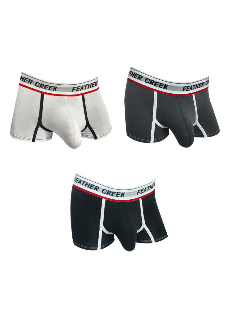 3 Pack Men's Separate Pouch Trunks with Large Contoured Pouch and High Stretch | dmunderwear variant image