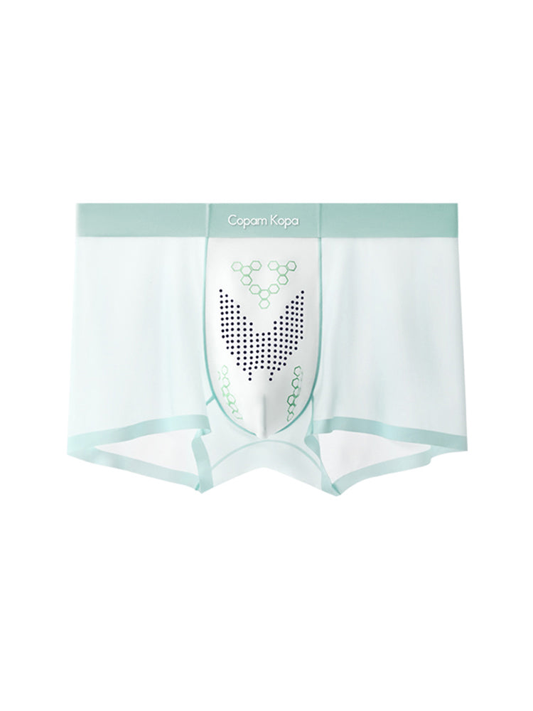 3 Pack Men's Thin Bare-Skin Seamless Ice Silk Moisture-Resistant Trunks | dmunderwear detail image 1