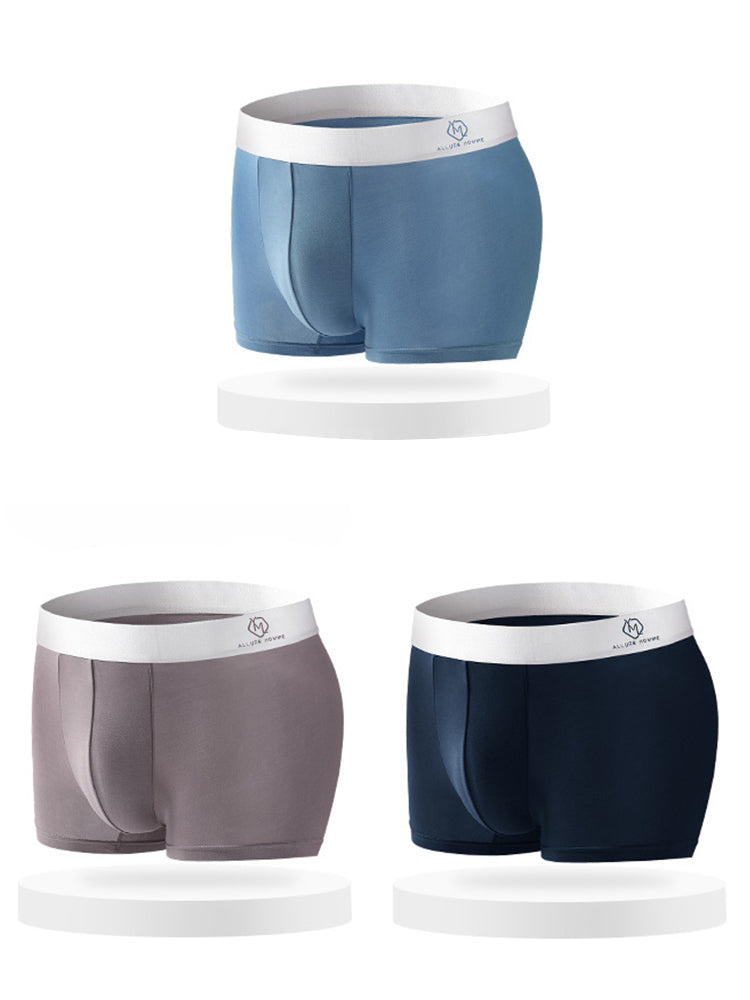 3 Pack Men's Traceless Breathable Modal Trunks | dmunderwear variant image