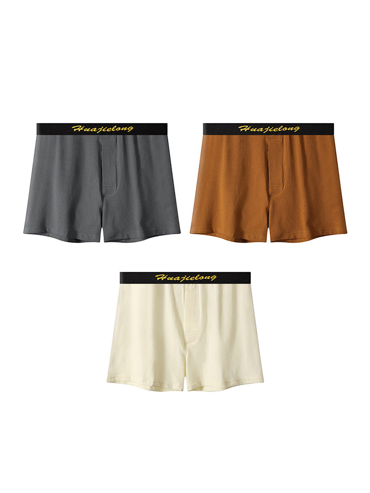 3 Pack Men's Ultra-Soft Breathable Cotton Quick-Dry Boxer Briefs | dmunderwear variant image