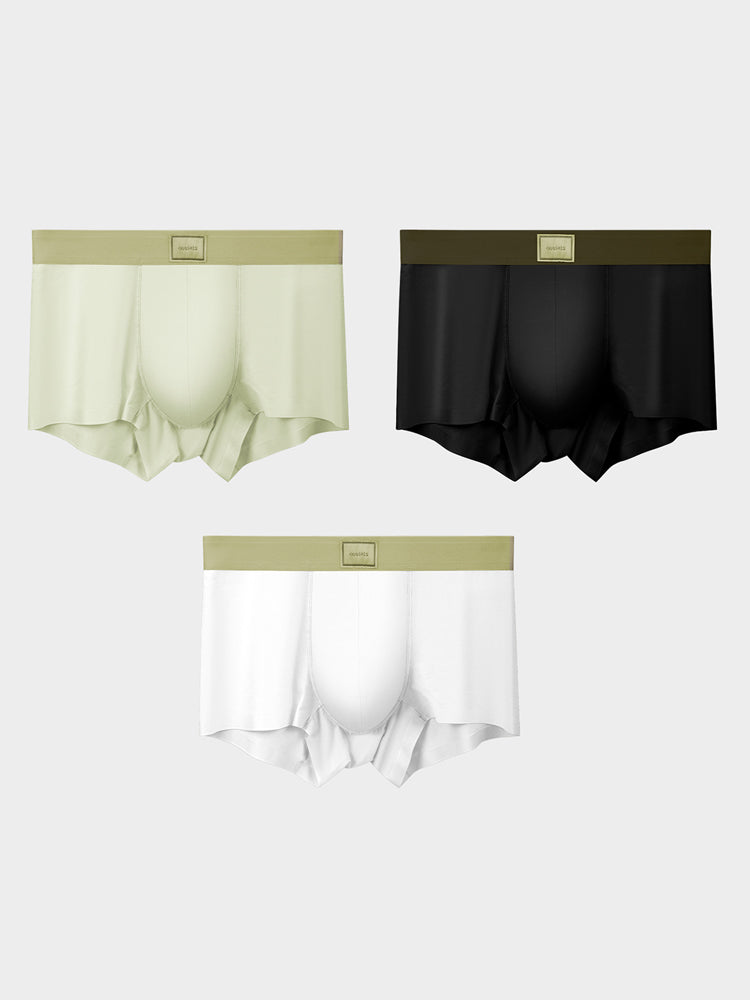 3 Pack Men's Ultra-Soft Modal Seamless Comfort Comfy Waistband Trunks | dmunderwear variant image