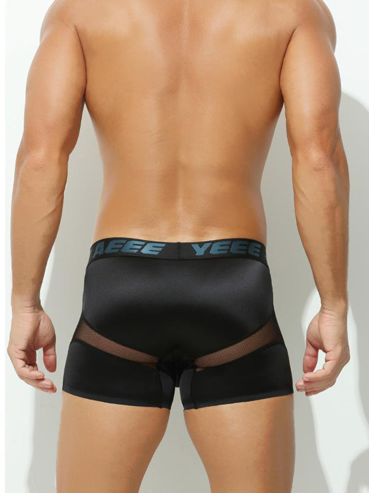 2 Pack Men's Workout Anti-Chafing Quick-Dry & Breathable Mesh Stretch Boxer Briefs | dmunderwear detail image 15