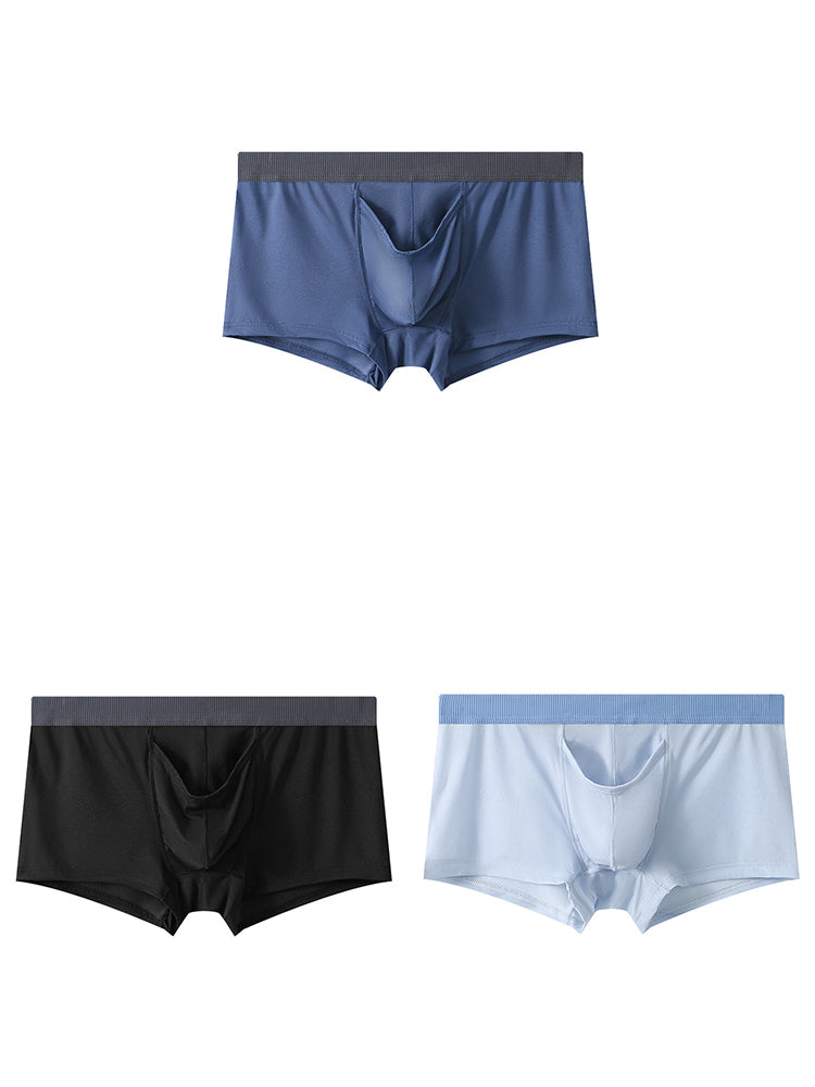 3 Pack Separate Pouch Trunks With Fly Front | dmunderwear variant image