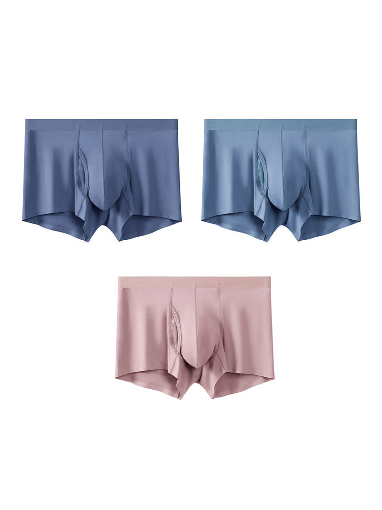 3 Pack Separation Design Support Pouch Boxer Briefs | dmunderwear variant image