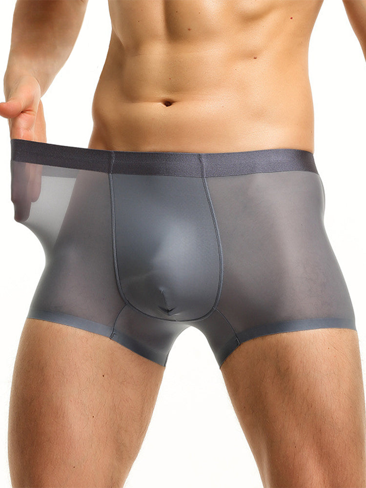 3 Pack Trackless Summer Ultra Thin Pouch Men's Trunks | dmunderwear detail image 1