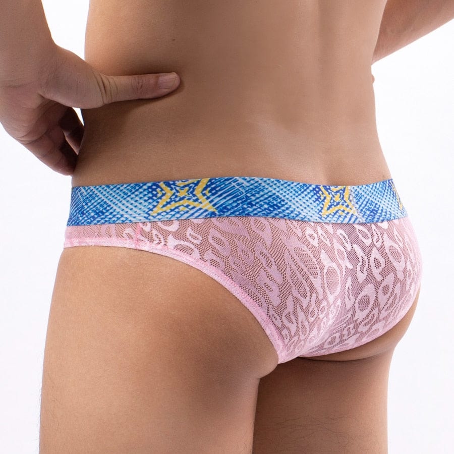 4 Pack Bold Leopard Lace Briefs | dmunderwear detail image 6