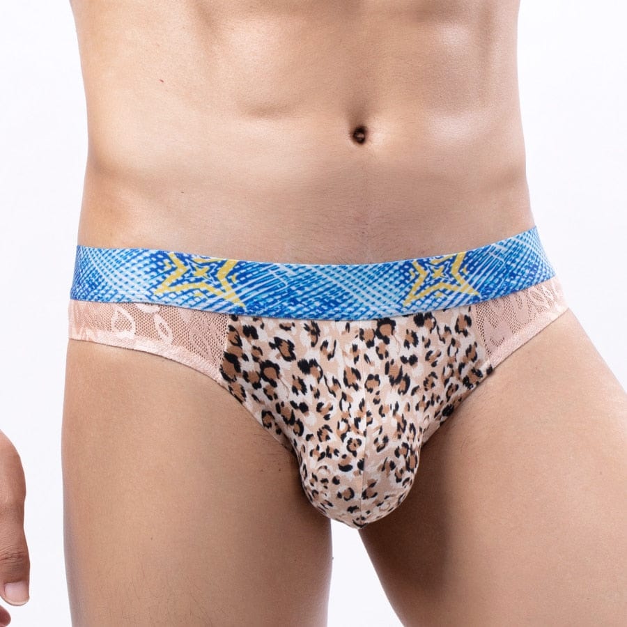 4 Pack Bold Leopard Lace Briefs | dmunderwear detail image 9