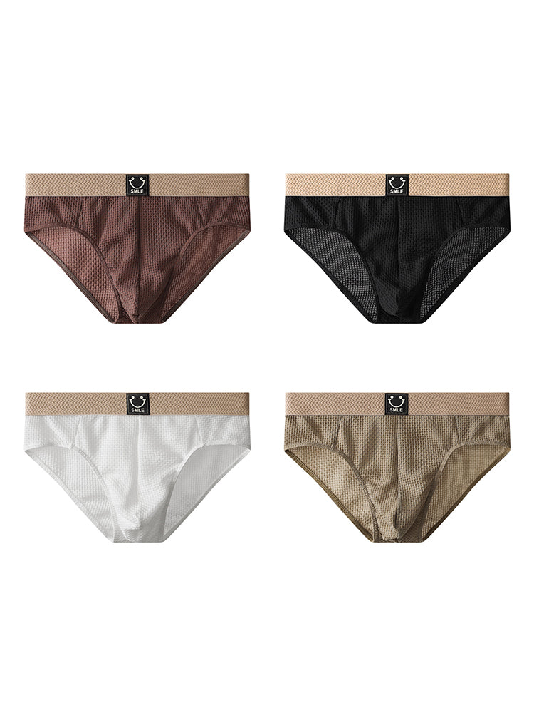 4-pack Men's Anti-Chafing Odor-Control Comfy Waistband Briefs | dmunderwear variant image