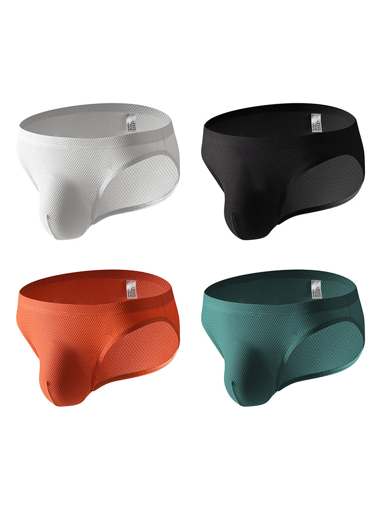4 Pack Men's Lightweight Breathable Stretch Briefs | dmunderwear variant image