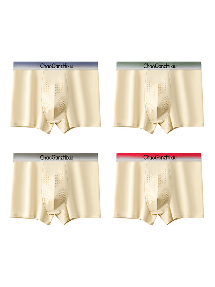 4 Pack Men's Comfy Waistband Anti-Chafing Stay-Put Fit Trunks | dmunderwear variant image