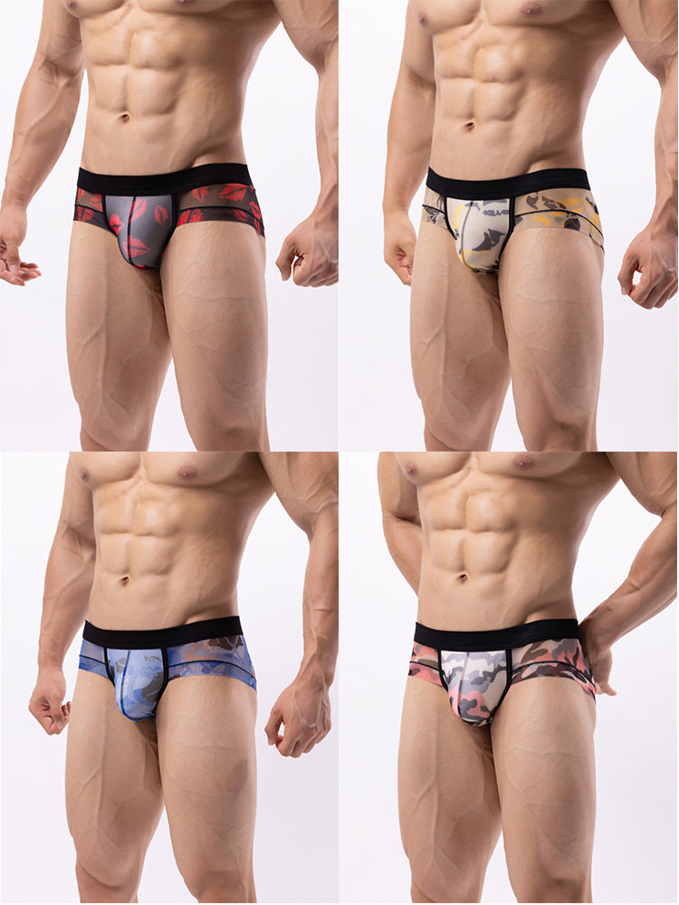4-pack Men's Double-layer Breathable Mesh Briefs | dmunderwear variant image
