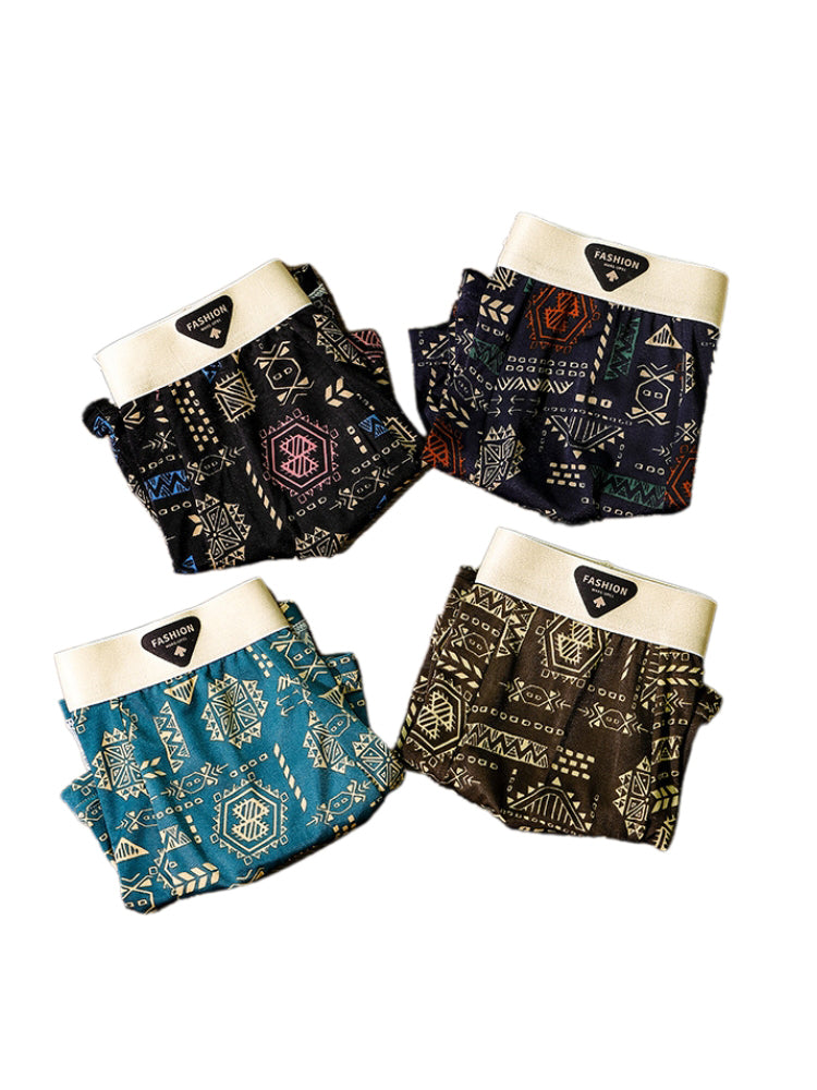 4 Pack Men's Ice Silk Antibacterial Breathable Seamless Comfort Trunks | dmunderwear detail image 12
