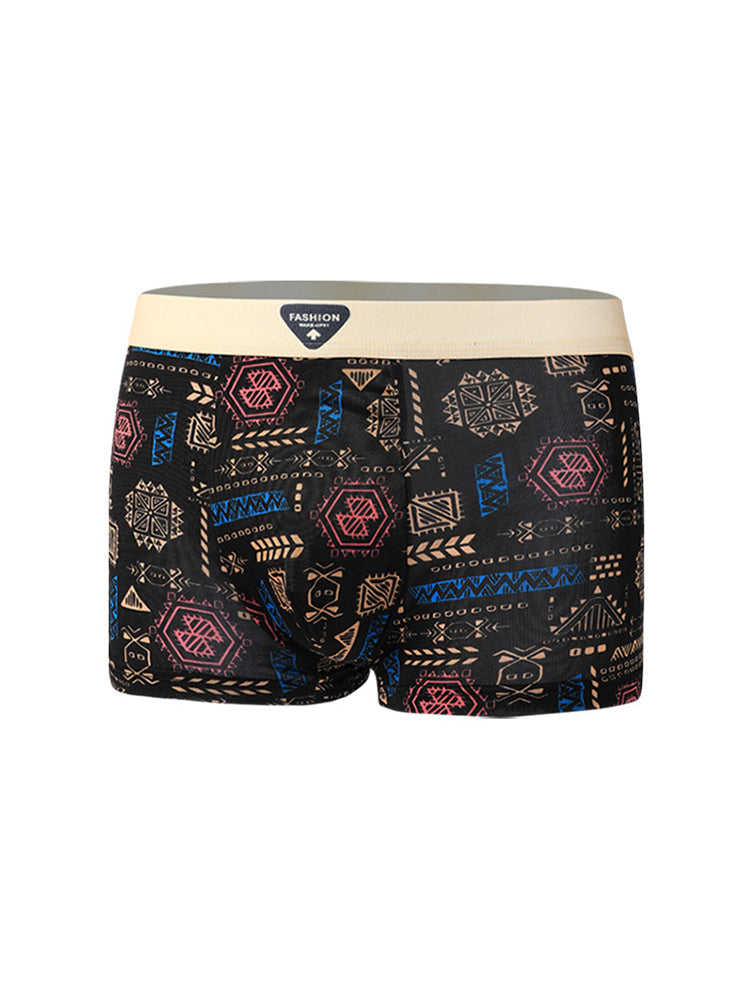 4 Pack Men's Ice Silk Antibacterial Breathable Seamless Comfort Trunks | dmunderwear detail image 18