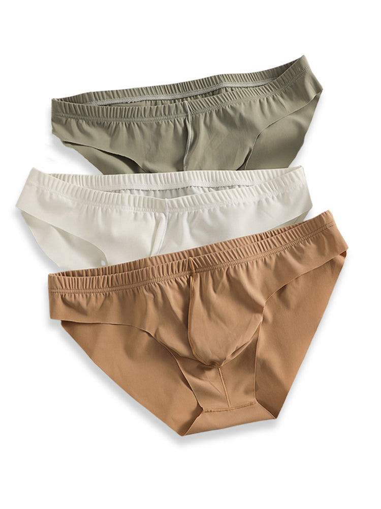 4 Pack Men's Ice Silk Lightweight Breathable Minimalist Briefs | dmunderwear detail image 1