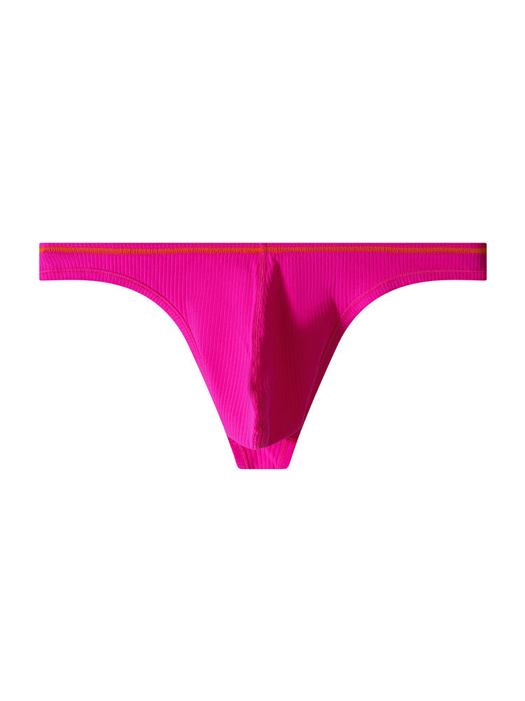 4 Pack Men's Low-Rise Solid Thongs with Reinforced Edging | dmunderwear detail image 10