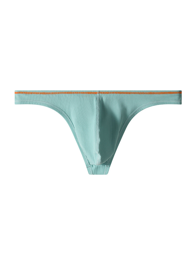 4 Pack Men's Low-Rise Solid Thongs with Reinforced Edging | dmunderwear detail image 13