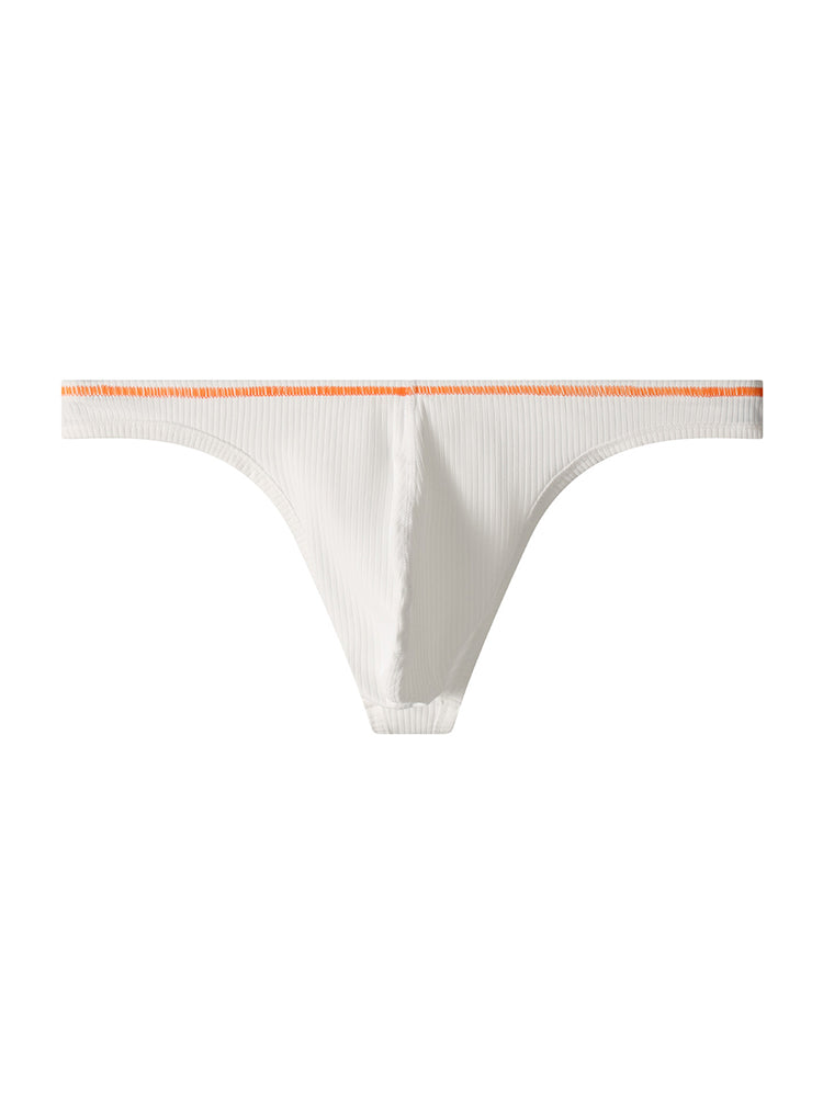 4 Pack Men's Low-Rise Solid Thongs with Reinforced Edging | dmunderwear detail image 14