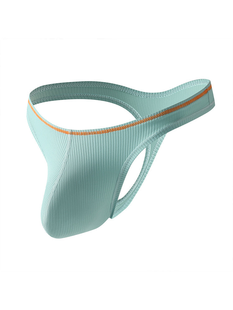 4 Pack Men's Low-Rise Solid Thongs with Reinforced Edging | dmunderwear detail image 8