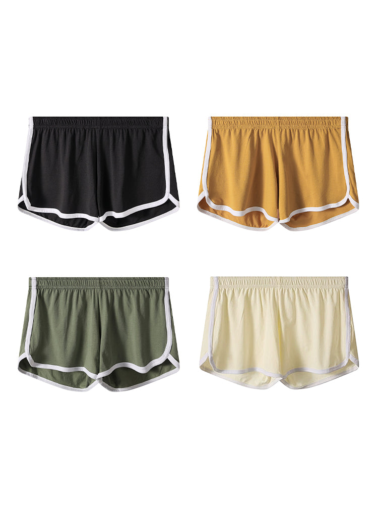 4 Pack Men's Mid-Rise Breathable Cotton Skin-Friendly Boxers Shorts | dmunderwear variant image