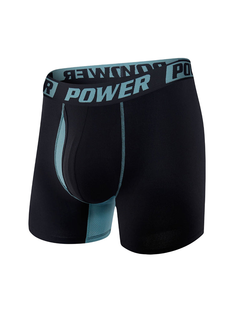 4 Pack Men's Mid-Rise Color Block Mesh Breathable Boxer Briefs | dmunderwear detail image 8