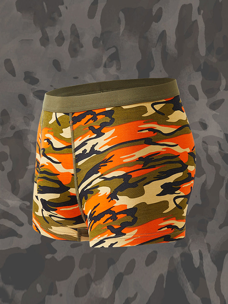 4 Pack Men's Breathable Recycled-Fiber Camo Trunks | dmunderwear detail image 13