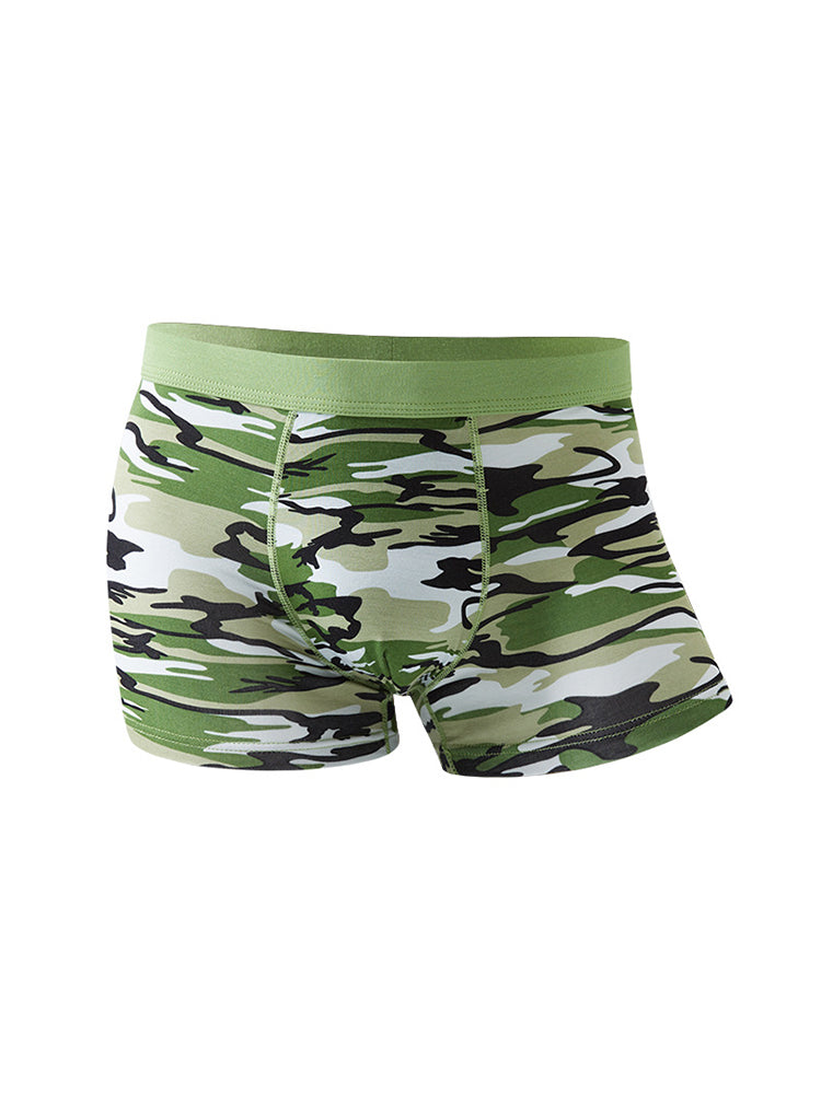 4 Pack Men's Breathable Recycled-Fiber Camo Trunks | dmunderwear detail image 17