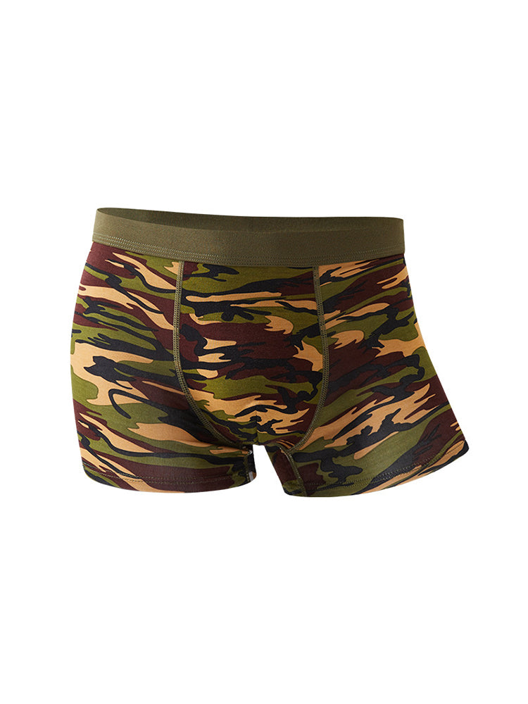 4 Pack Men's Breathable Recycled-Fiber Camo Trunks | dmunderwear detail image 18